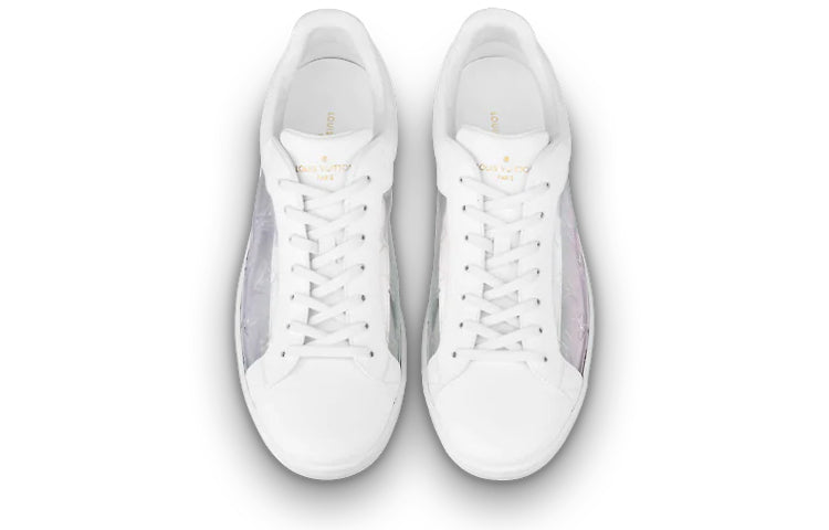 LOUIS VUITTON Luxembourg Sneakers 'White with Silver Monogram' 1A8MAH