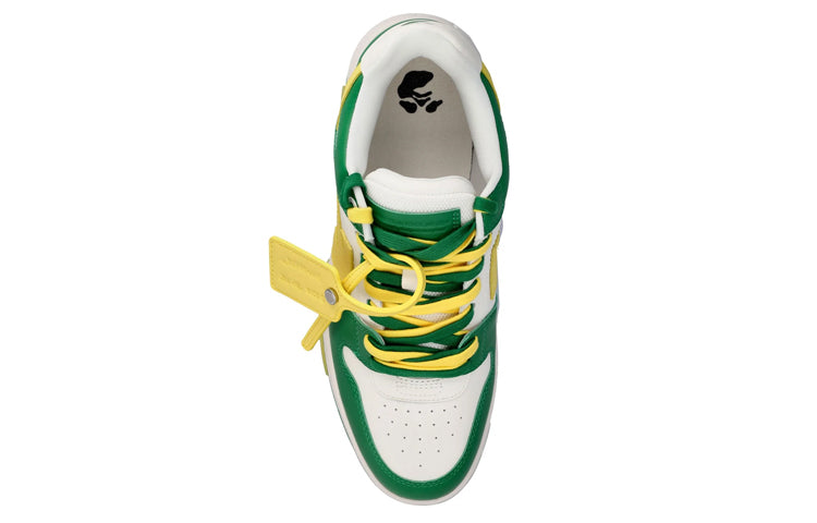 Off-White Out Of Office Low-Top Sneaker 'Green Yellow White' OMIA189S23LEA0045518