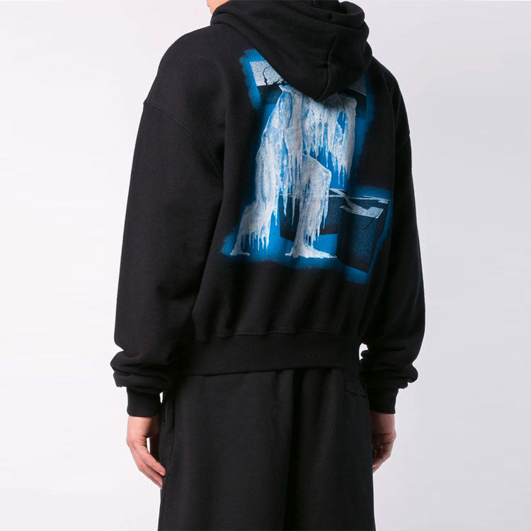 Men's Off-White Back Printing Loose Black OMBB037R19B970011088