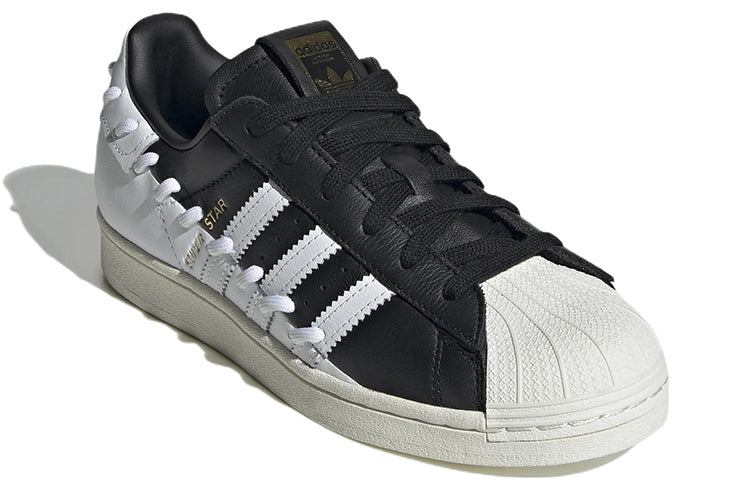 (WMNS) adidas Superstar 'Stitched - Black White' GX3419