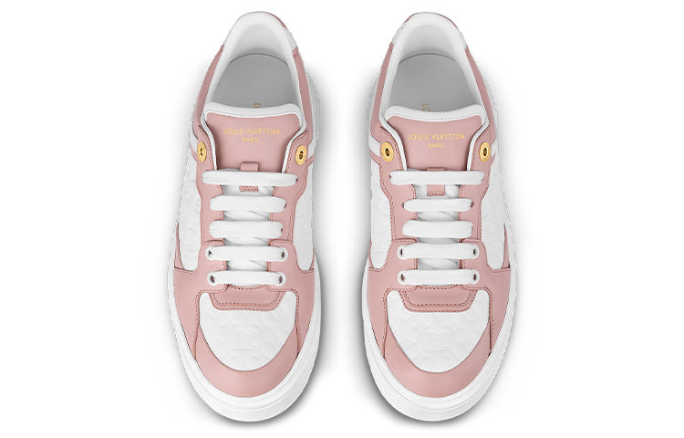 (WMNS) LOUIS VUITTON Time Out Sneakers 'White Mini Monogram Pink' 1ABURV
