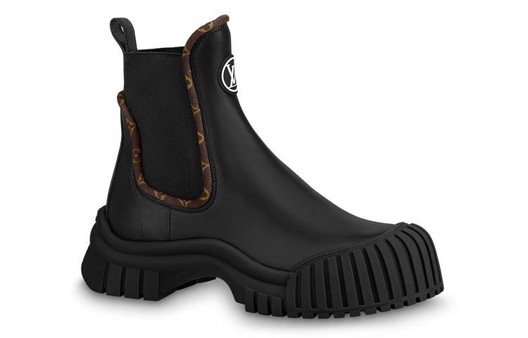 (WMNS) LOUIS VUITTON Ruby Flat Ankle Boots 'Black' 1AB0FO
