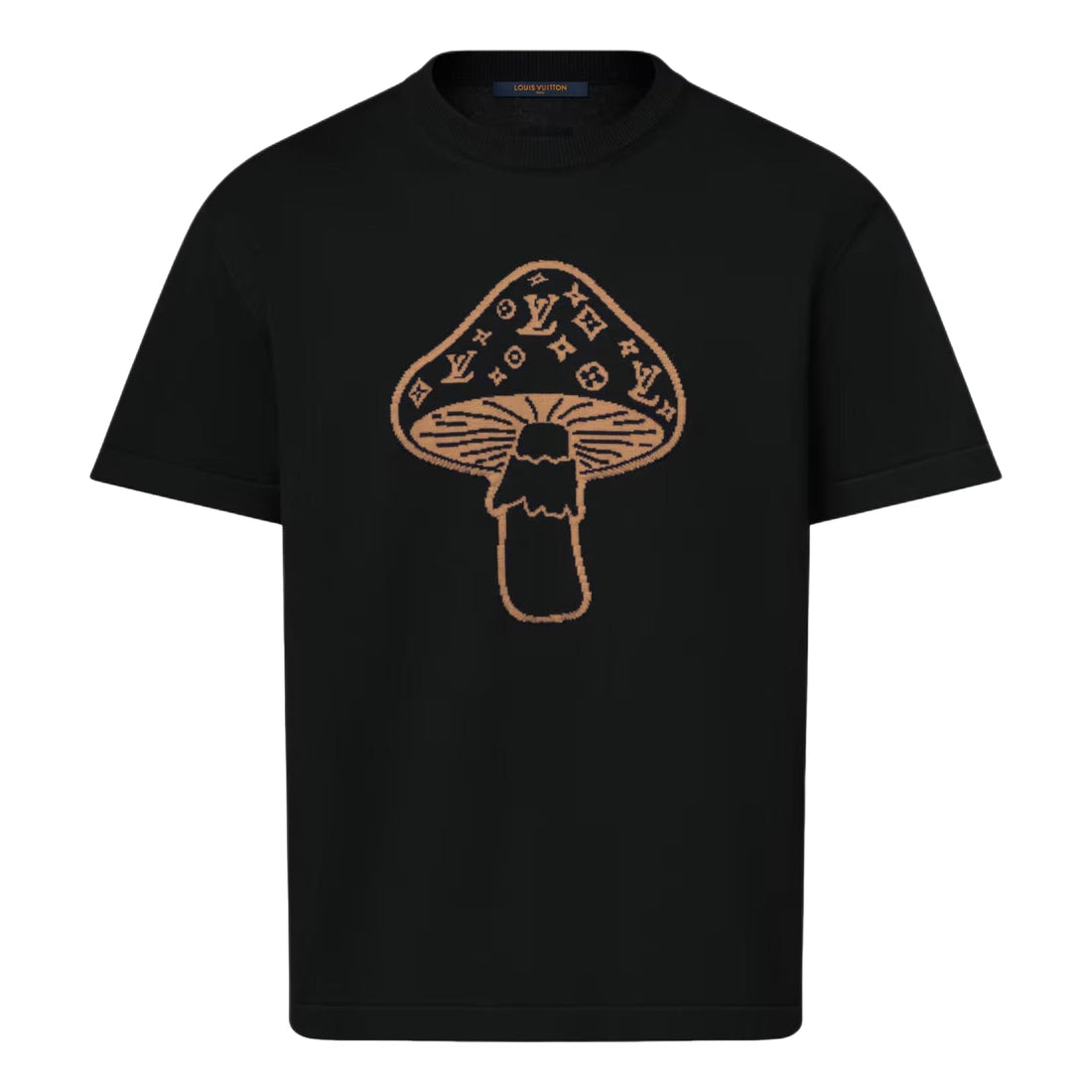 LOUIS VUITTON Short-Sleeved Intarsia Crewneck T-shirt 'Intarsia Mushroom' 1AJBUX