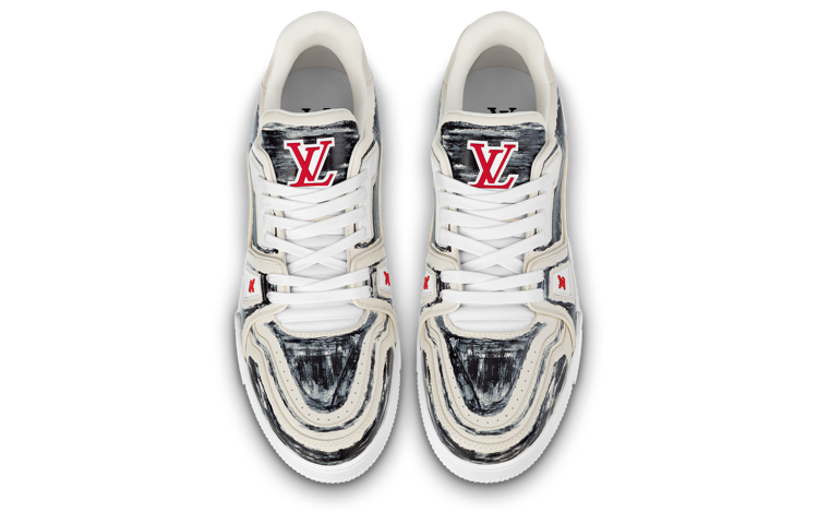 LOUIS VUITTON LV Trainers 'Grey White Red' 1ABLWE