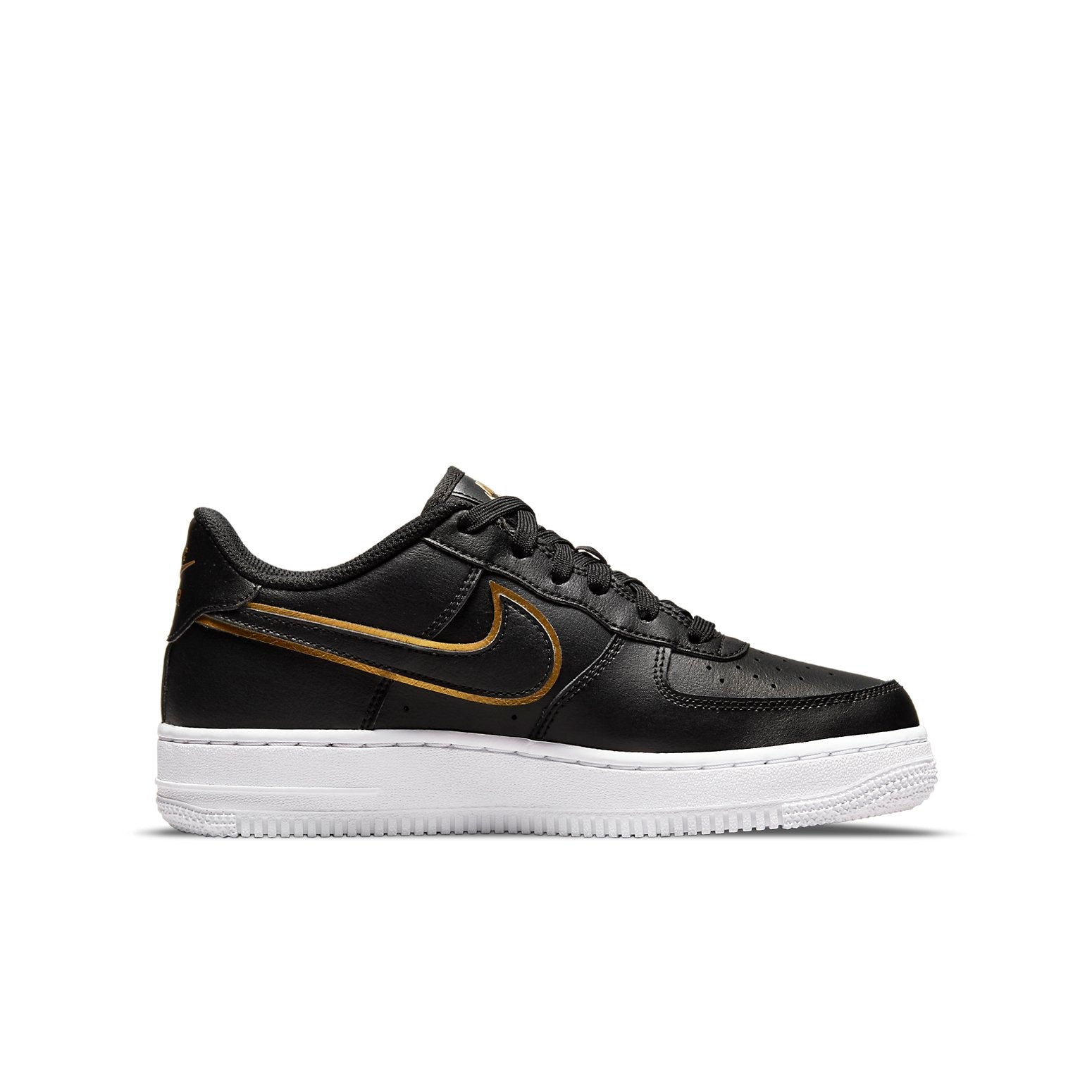 (GS) Nike Air Force 1 LV8 'Black Metallic Gold' DM3322-001