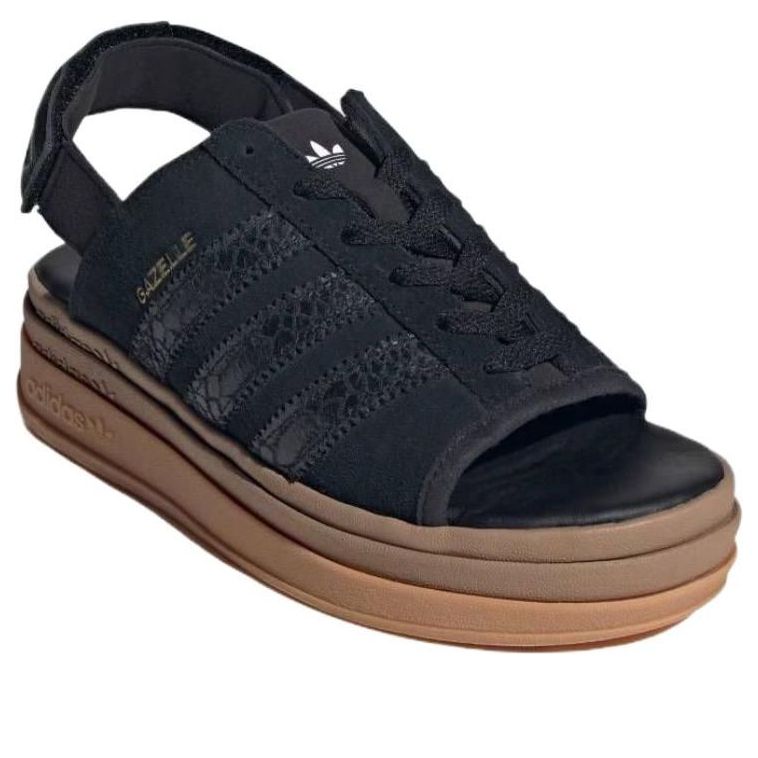 (WMNS) adidas Gazelle Bold Sandals 'Core Black Snakeskin' HQ4688