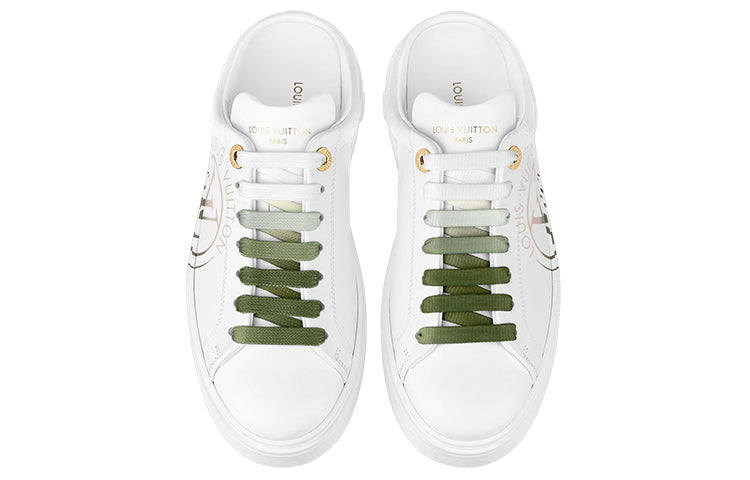 (WMNS) LOUIS VUITTON LV Time Out Mules 'White with Green Ombre' 1AA1CX