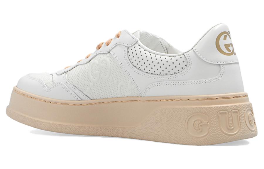 (WMNS) Gucci GG Embossed Sneaker 'White Beige' 684911-1XL10-9014