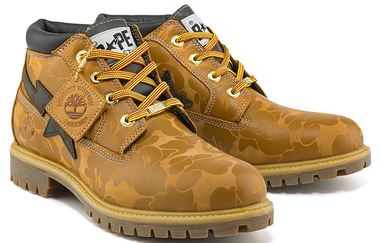 Timberland x BAPE Nelson Premium Waterproof Chukka Boots 'Wheat and Chocolate' A2QBXW