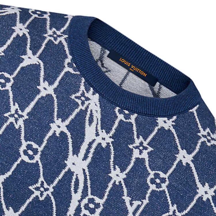 LOUIS VUITTON Cotton T-shirt 'Blue' 1AFQQR