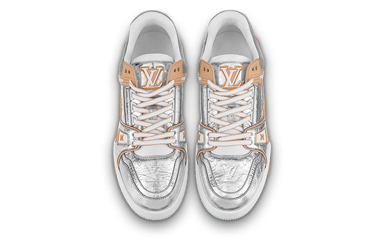 LOUIS VUITTON LV Trainers 'Silver with Orange' 1A996D