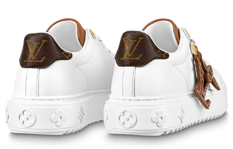(WMNS) LOUIS VUITTON Time Out Sneakers 'White with Brown' 1AADMW