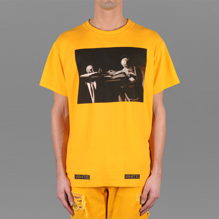 Off-White Unisex SS21 Co Virgil Ablo Ow Tee Yellow AU1001-03-04