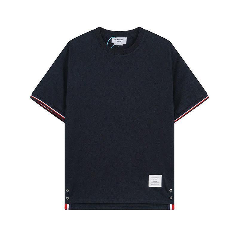 Thom Browne T-Shirt Without Collar 'Blue'