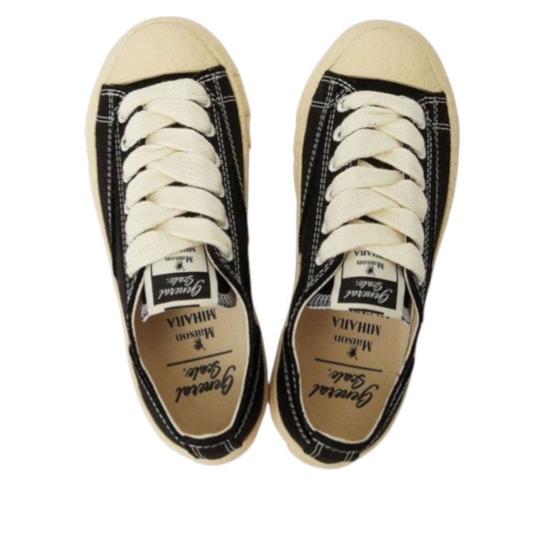 Maison MIHARA YASUHIRO Roy Past Sole Canvas Low 'Black' S14FW702-BLK