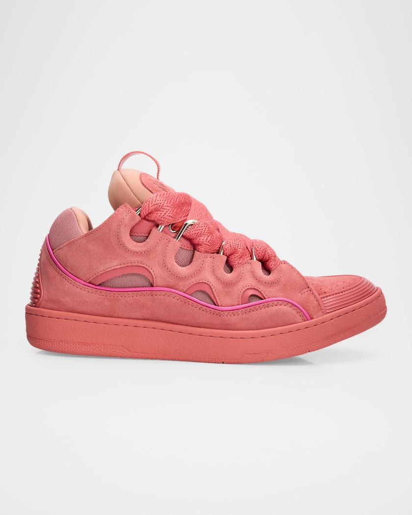 Men's Curb Tonal Suede and Mesh Sneakers