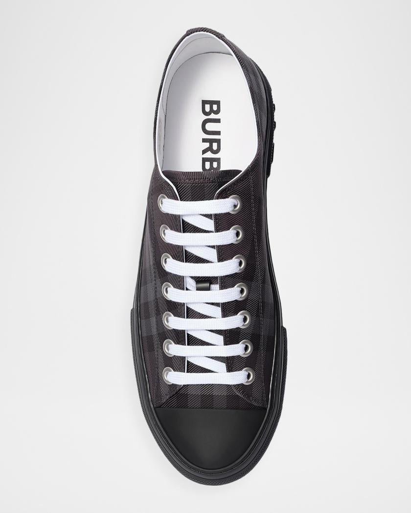 Men's Jack Check Nylon-Blend Low-Top Sneakers