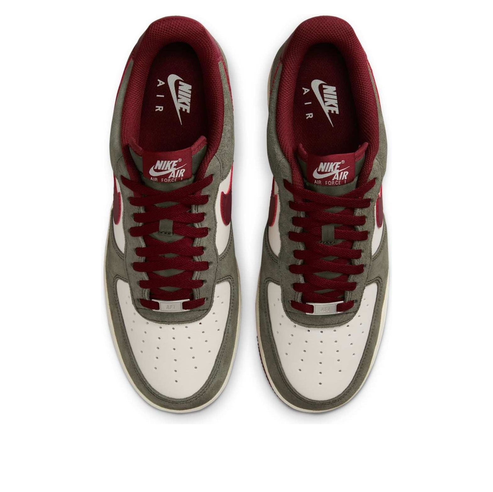 Nike Air Force 1 Low '07 LV8 'Cargo Khaki Pale Ivory Dark Team Red'