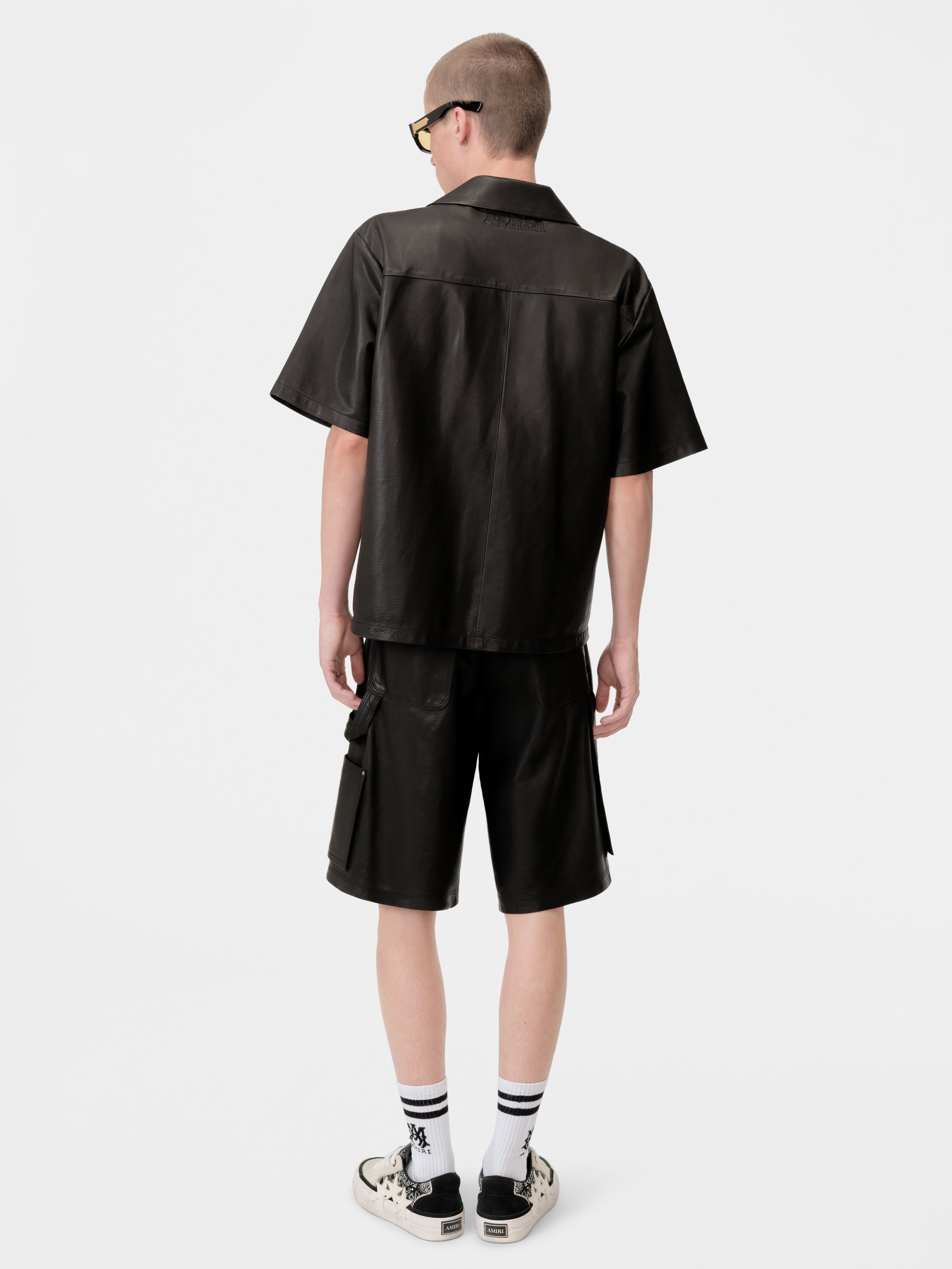 MA LEATHER CARPENTER SHORT - Black