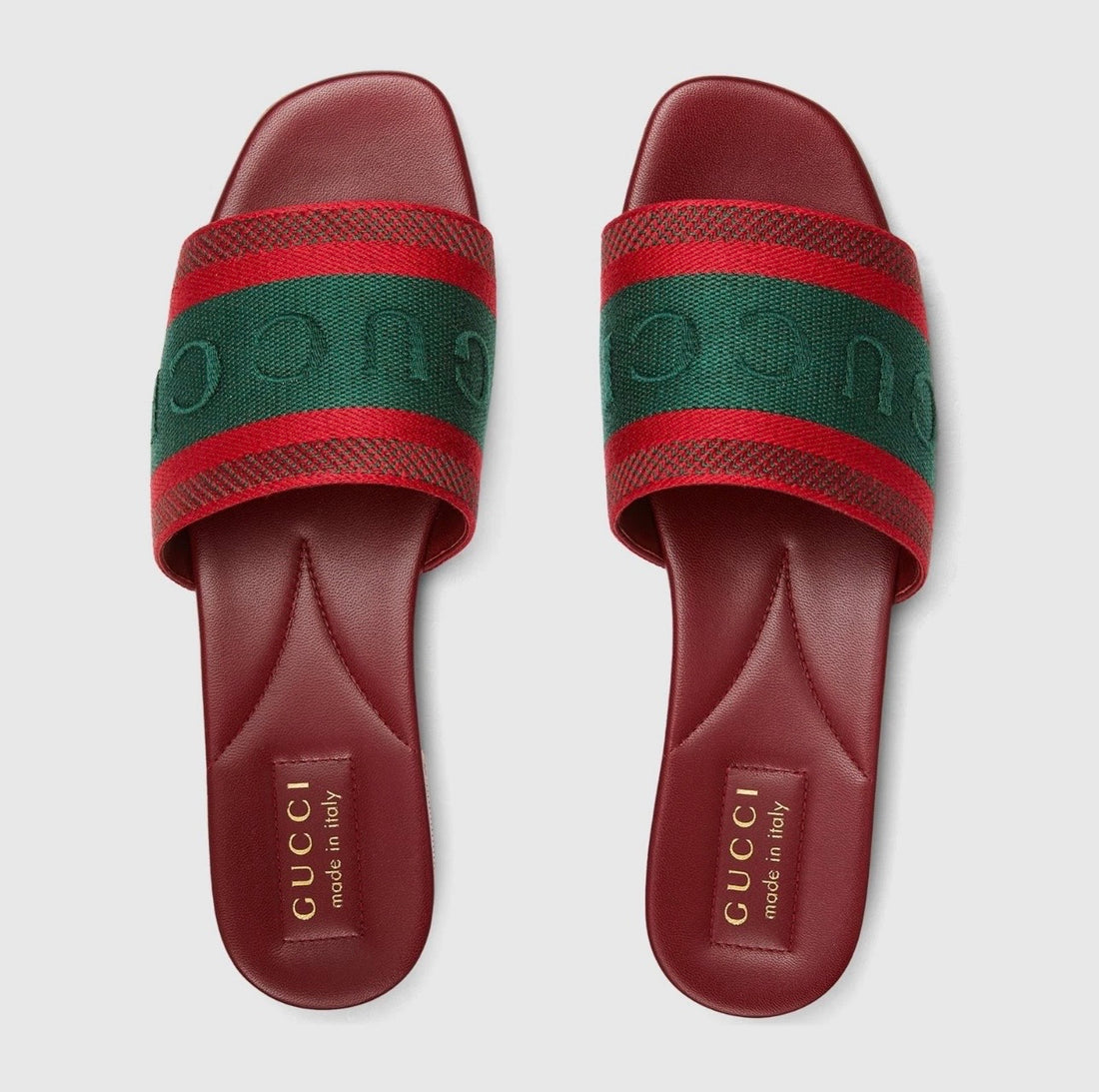 Gucci Web Logo Slide Sandals