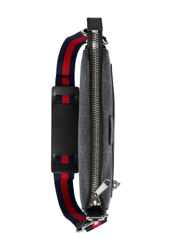 GUCCI - BLACK GG MESSENGER BAG