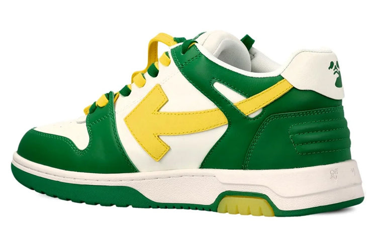 Off-White Out Of Office Low-Top Sneaker 'Green Yellow White' OMIA189S23LEA0045518