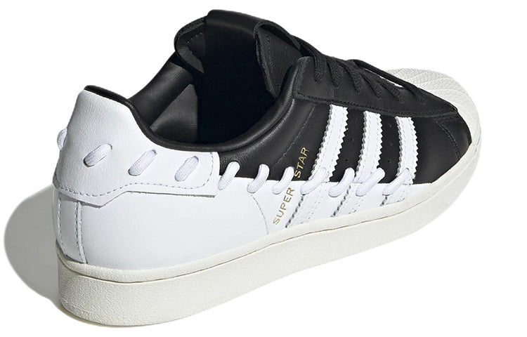 (WMNS) adidas Superstar 'Stitched - Black White' GX3419