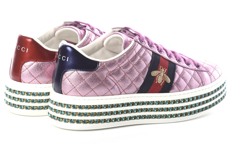 (WMNS) Gucci Ace Platform With Crytals 'Pink' 550050-0V630-5868