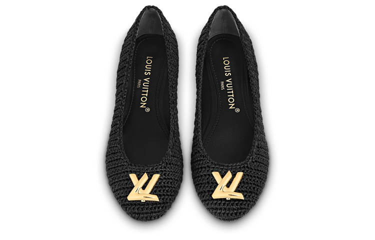 (WMNS) LOUIS VUITTON LV Nina Flat Ballerina Shoes 'Black' 1ABDLD