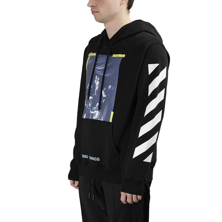 Off-White Cravaggio Long Sleeve Men's Hoody Black OMBB003F170030161001