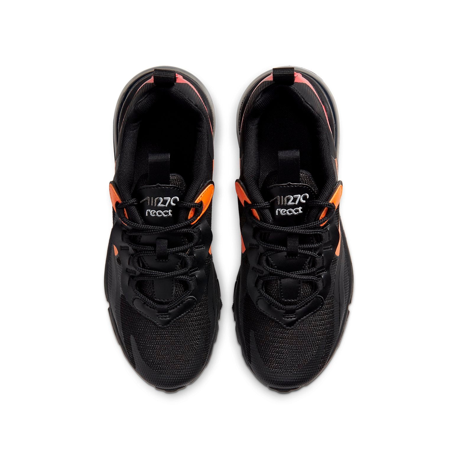 (GS) Nike Air Max 270 React 'Black Magma Orange' CV9638-001