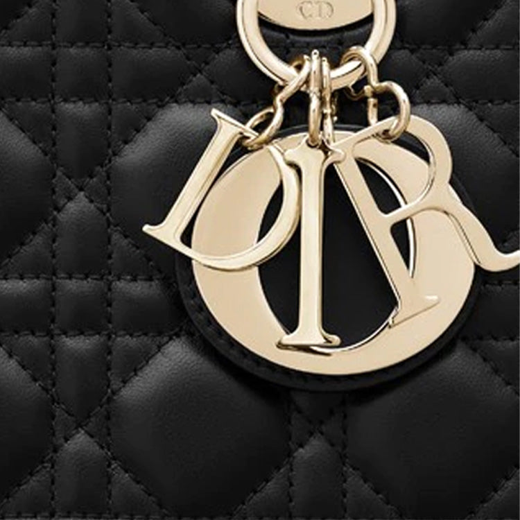 (WMNS) DIOR Lady Dior Bag Medium 'Cannage Lambskin Black' M0565ONGE-M900