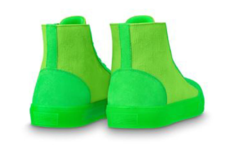 LOUIS VUITTON Tattoo Ankle Sneakers 'Neon Green' 1A8K9U