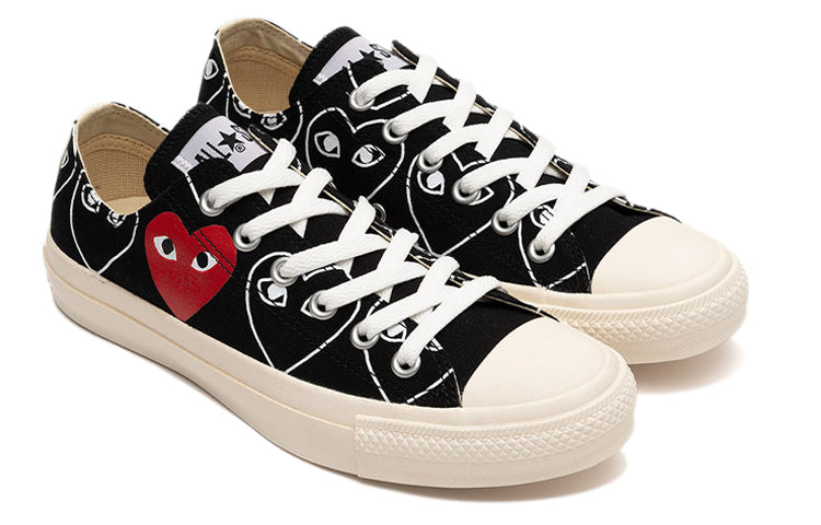 CDG x Converse Chuck Taylor All Star Multi Heart Black 'White Red' 168983C
