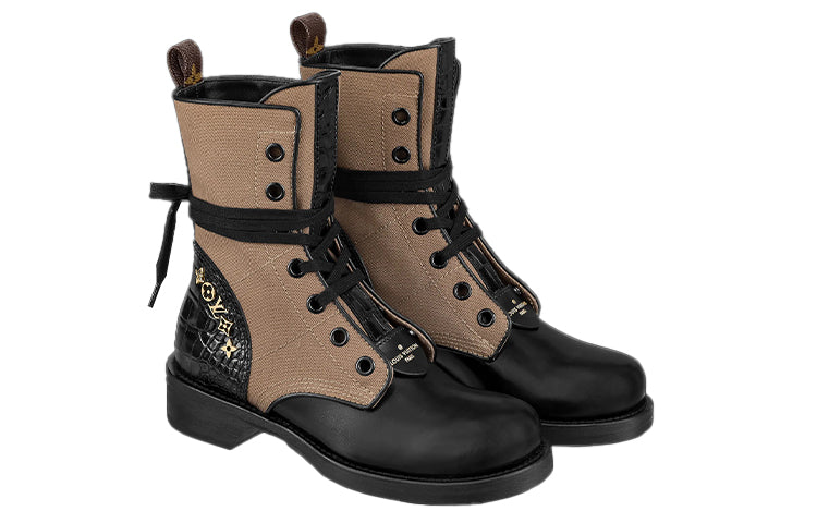 (WMNS) LOUIS VUITTON LV Metropolis Flat Ranger Boots 'Brown' 1A9CHU