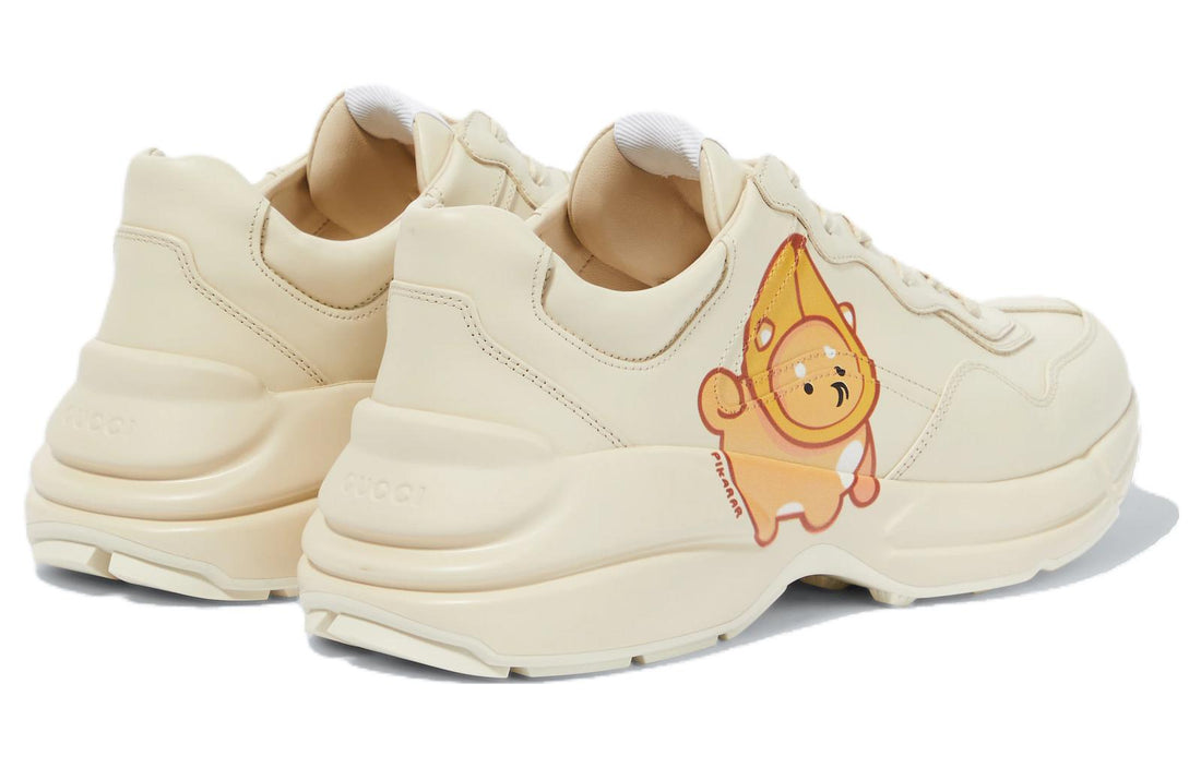 (WMNS) Gucci Kawaii Rhyton Leather Sneakers 'Cream White' 738776-DRW00-9522