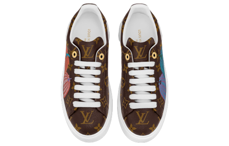 (WMNS) LOUIS VUITTON x YK ACADEMY Time Out Sneakers 'Brown Monogram with Icons' 1ABD8N
