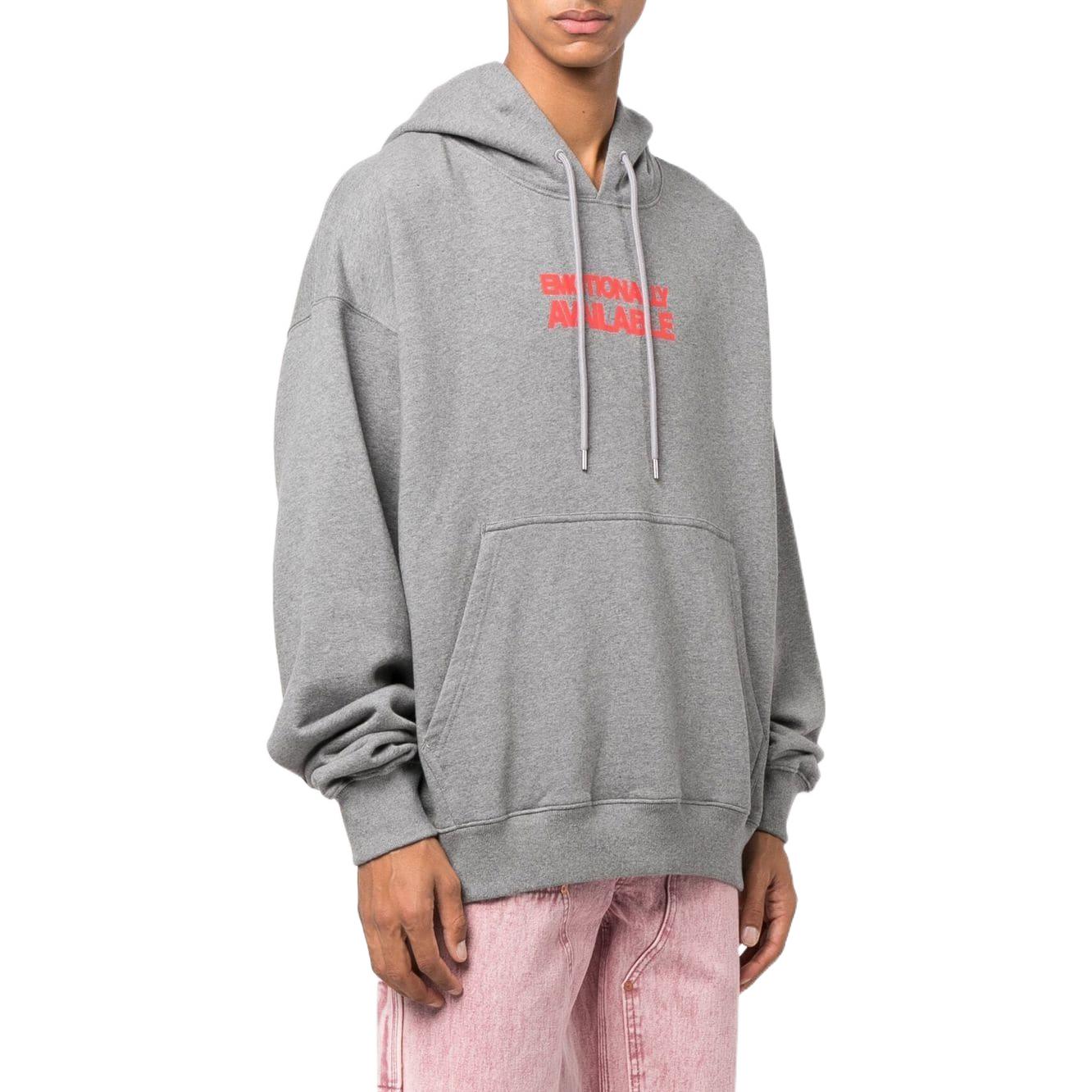 Off-White Slogan Print Hoodie 'Grey' OMBB085F22FLE0070825