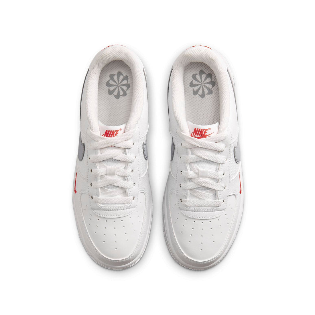 (GS) Nike Air Force 1 Low 'White Grey Red' FD9772-100