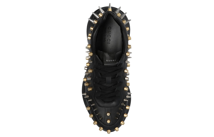 Gucci Rhyton Studded Low Top Sneakers 'Black Gold' 659186-2SH10-1000