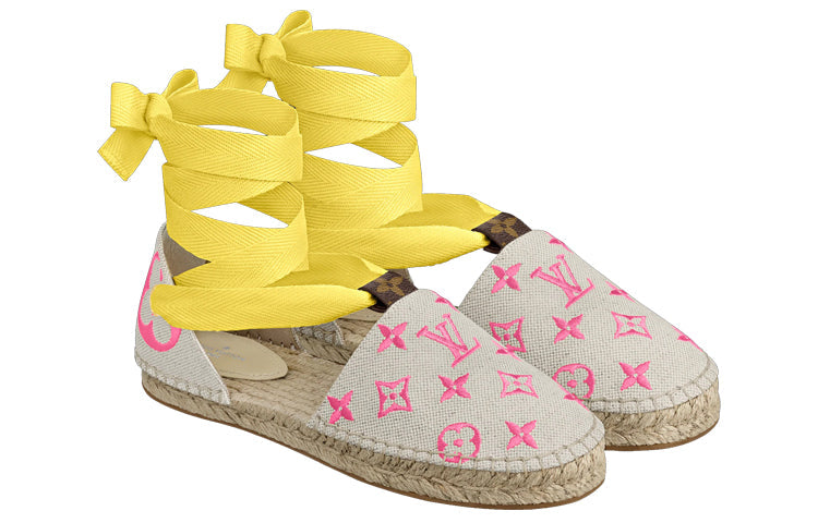 LOUIS VUITTON Starboard Sandals 'Beige Pink Yellow' 1A8GC2