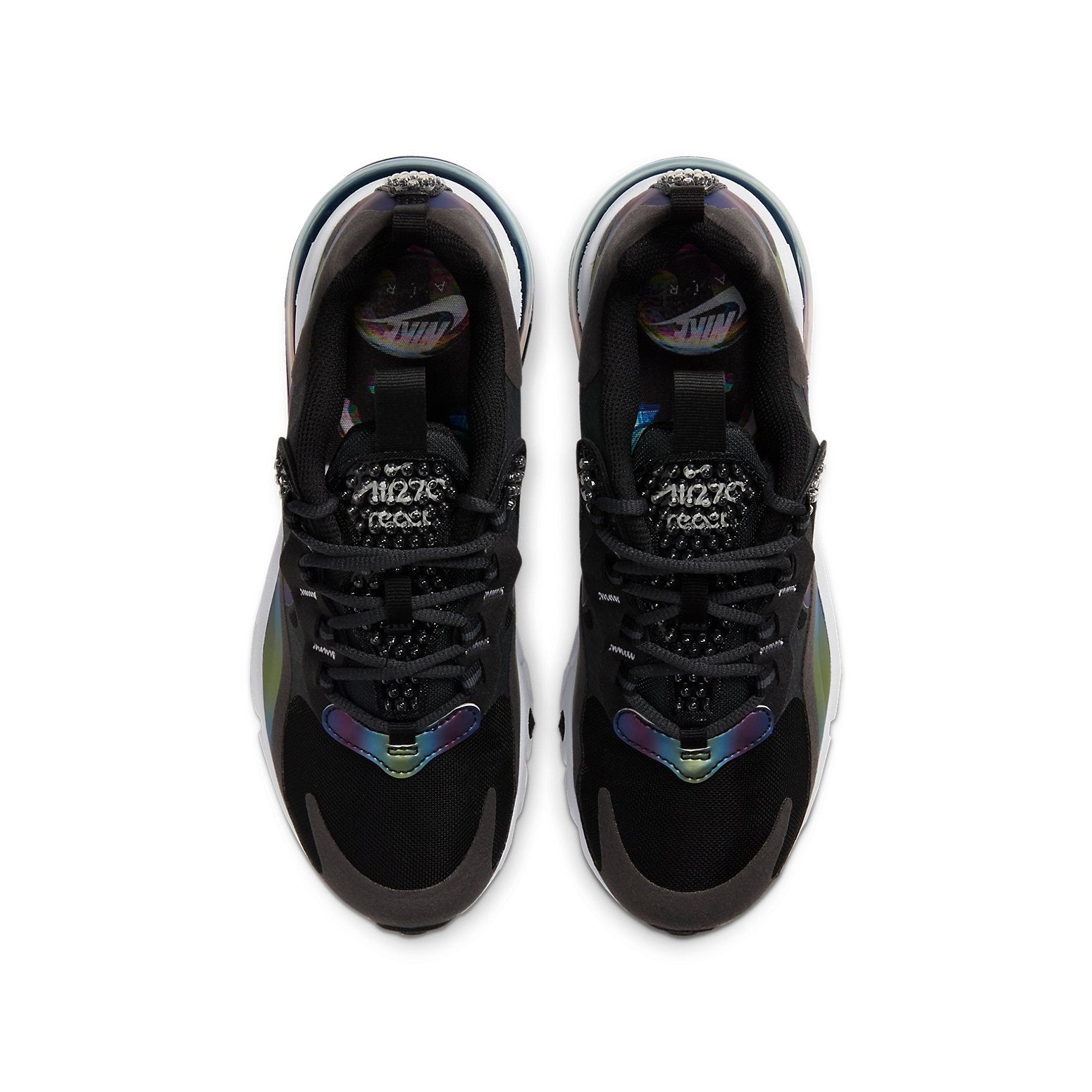 (GS) Nike Air Max 270 React 'Dark Smoke Grey Iridescent' CT9633-001