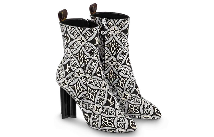 (WMNS) LOUIS VUITTON Silhouette Heelas 'Black Sophisticated Monogram' 1A8KN7