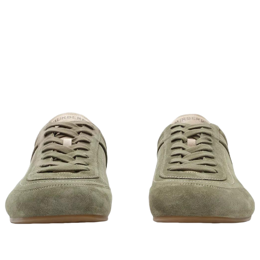 Burberry Leather Knight Runner Sneakers 'Airforce Green Tawny Beige' 81274751