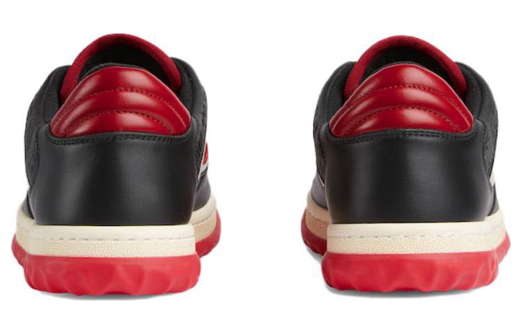(WMNS) Gucci MAC80 Embroidered Sneakers 'Black Red' 762501-AACNW-1051