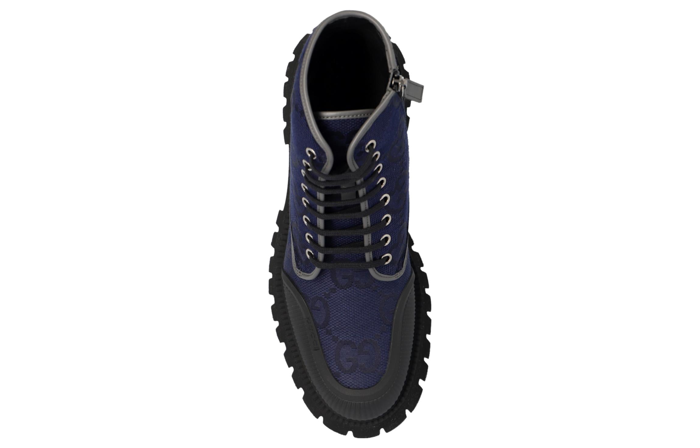 Gucci Maxi GG Lace Up Sneakers 'Navy' 699970-UKOF0-4549