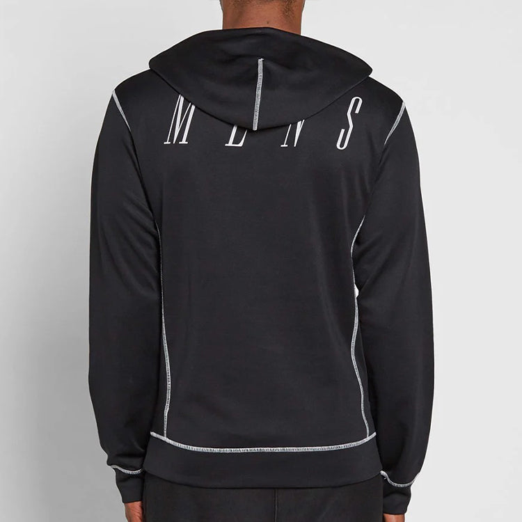 Off-White OFF Applique Hooded Sweater Unisex Black OMBB021F172460441019