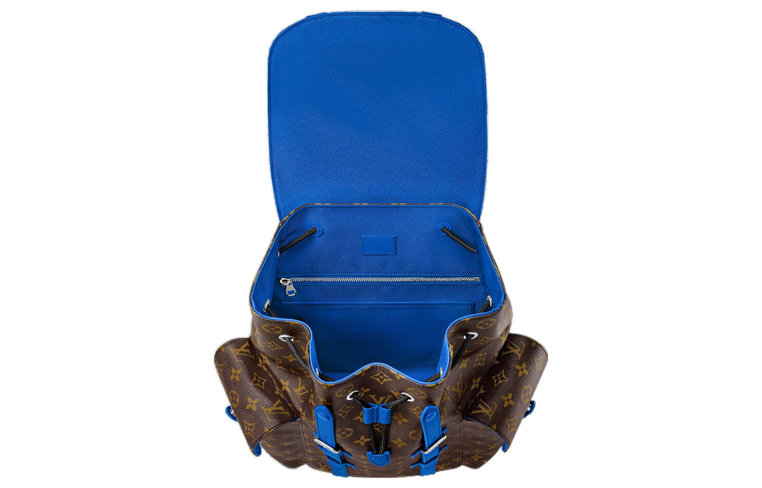 LOUIS VUITTON Christopher MM Monogram Macassar Canvas 'Brown Blue' M46813