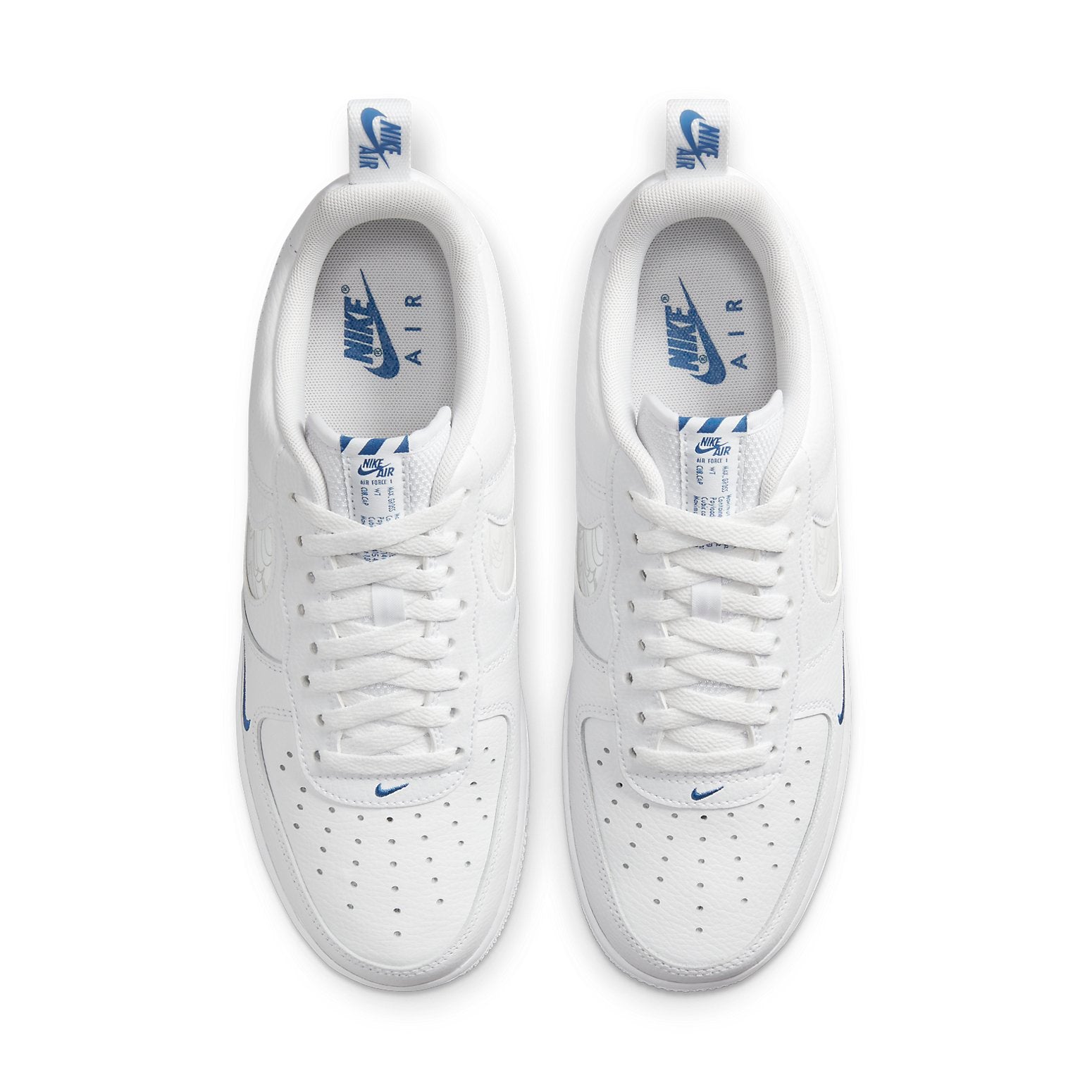 Nike Air Force 1 Low Cut Out 'Reflective Swoosh White Blue' FB8971-100