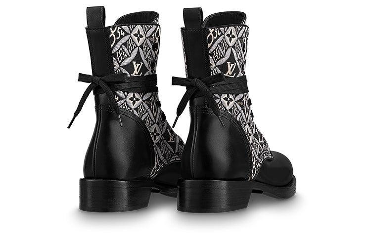 (WMNS) LOUIS VUITTON Metropolis Boots 'Black White Monogram' 1A8DEY